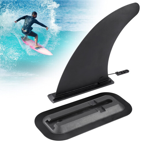 Zocipro 9 Inch Removable Universal Surfboard SUP Fin with Base, Detachable Cente
