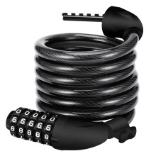 REHKITTZ Bike Lock Bicycle Locker Combination 5 Digit 120cm/12mm Long