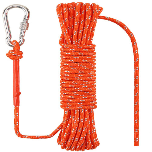 NorthPada Boat Anchor Rope with Hook 5/16 in x 100 ft Floating Orange