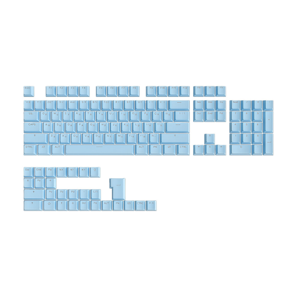 104Keys Abs Russian Backlit Keycaps Oem Profile For Mechanical Keyboards 61/64/68 Blue 7695001213042