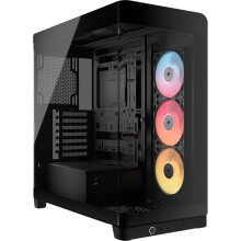 CORSAIR FRAME 4500X RS-R ARGB Panoramic Glass Mid-Tower PC Case – InfiniRail Mounting System, Fits Dual 360mm Radiators, GPU Anti-Sag, 3x RS120R Fan