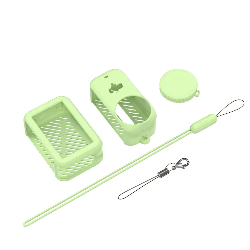 Antiscratch Silicone Cover For Action Cameras Includes Wrist Strap Shockproof Color Green 7695001202824