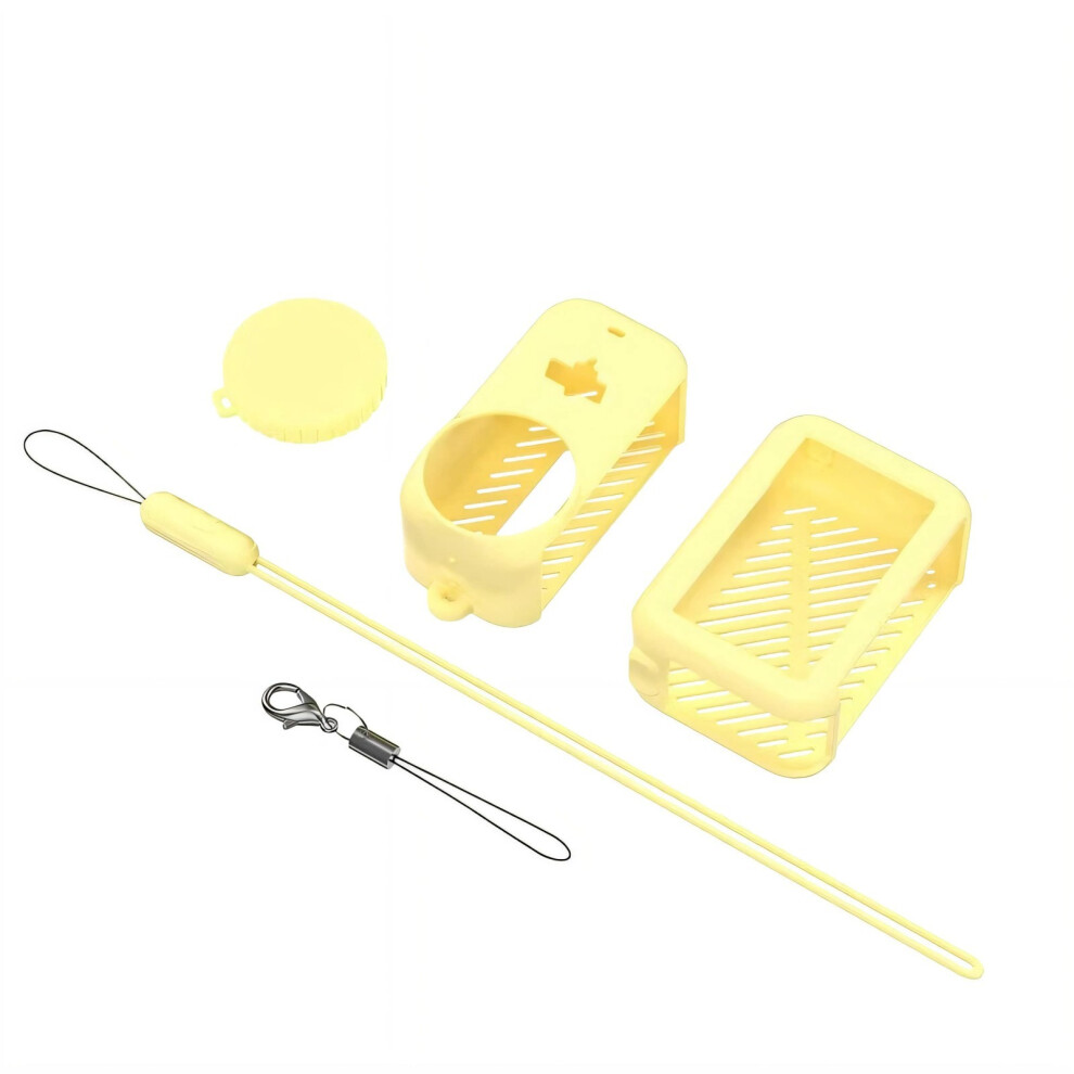 Shockproof Case For Action Cameras Includes Wrist Strap Silicone Cover Color Yellow 7695001202541