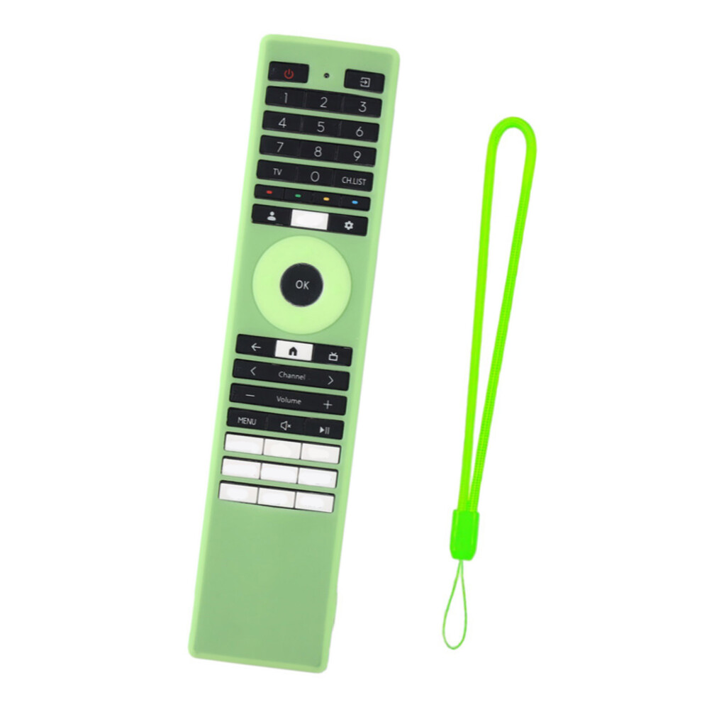 Textured Grip Silicone Remote Protective Coverthickened Bumper Shock Absorption Green 7695001202893