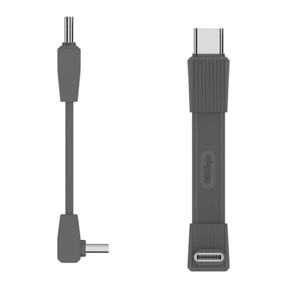 240W Usb C Flexible Charging Line Tpe Reinforced Durability Space Efficient Cord 60Mm Grey 7695001247184