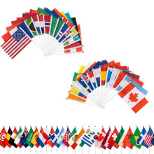48 Nations World Cup Hand Held Flags on Sticks, Double Sided