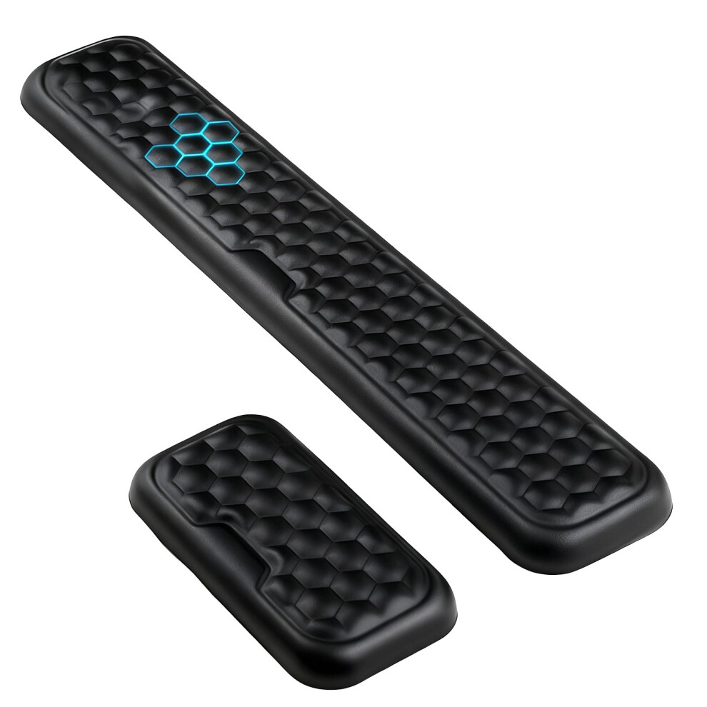 Keyboards Wrist Rest Set With Nonslip Base Wrist Pad For 2 Piece Set Leather Model 7695001234757