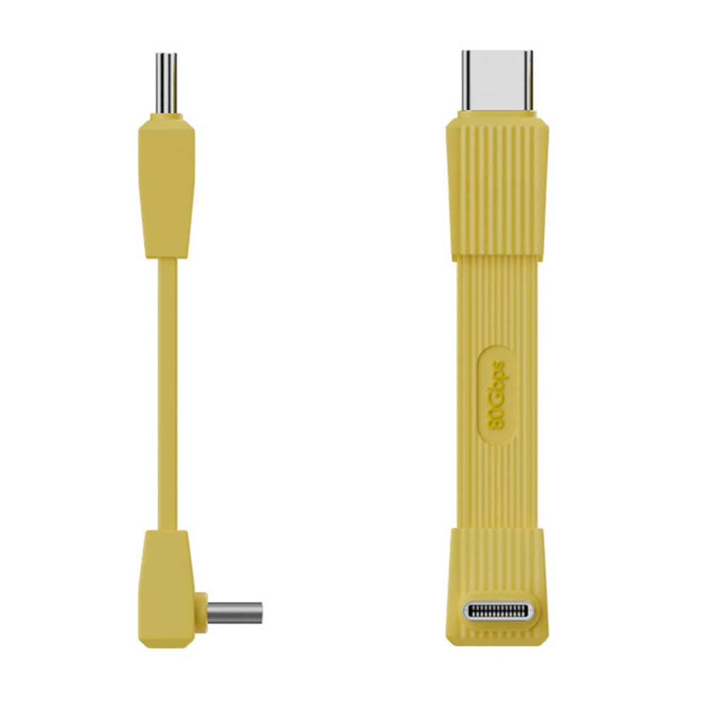 Portable 240W Type C Power Cable 80Gbps Data Cord Compact Travel Friendly 60Mm Yellow 7695001247160