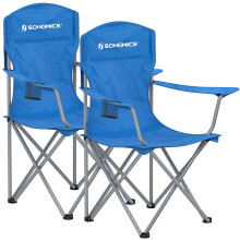 SONGMICS Set of 2 Folding Camping Chairs, Comfortable, Heavy Duty