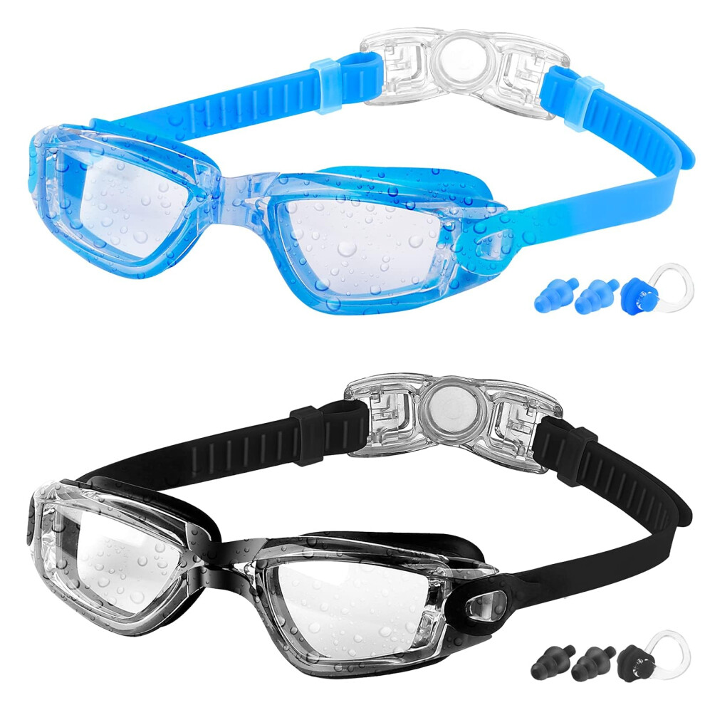 Photos - Swim Goggles COOLOO Kids Swimming Goggles, 2 Packs Crystal Clear for