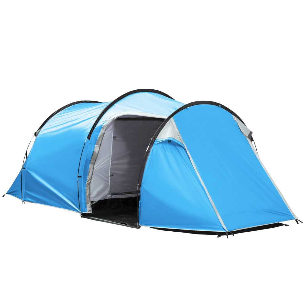 Outsunny 2-3 Person Tunnel Tent With Sewn-In Groundsheet, Air Vents,