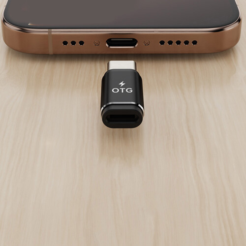 MultiFunction 8Pin to USB C OTG Adapter Support Data Transfer and Charging 1pc 1