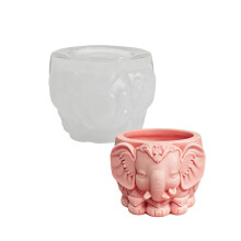 Silicone Elephant Shaped Cement Candle Holder Mould For Home Decoration