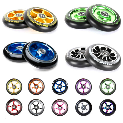 Two Bare Feet Alloy Series 100mm Stunt Scooter Wheels with ABEC 9
