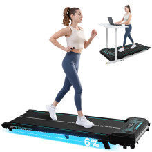 CITYSPORTS Walking Pad with 6% Incline,Under Desk Treadmill for Home,1-6KM/H Walking Running Machine with LED Display,Remote Control,Bluetooth,Non-As