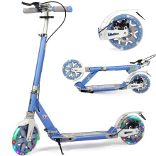 Kick Scooter for Kids Ages 8-12, 200mm Big Wheels for Adults with