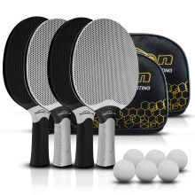 Senston Table Tennis Rackets Set,Professional Ping Pong Paddle Set for 2-4 Players, Composite Rubber Ping Pong Paddle, Indoor or outdoor games.
