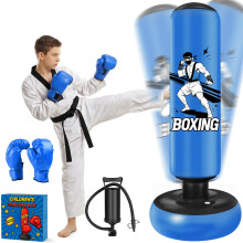 Oziral Punching Bag for Kids 168cm Blue Inflatable Kids Boxing Bag