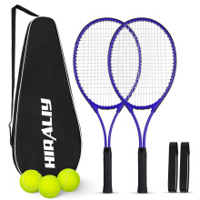 HIRALIY 27" Tennis Rackets Set of 2, 3 Tennis Balls, 2 Racquets, 2