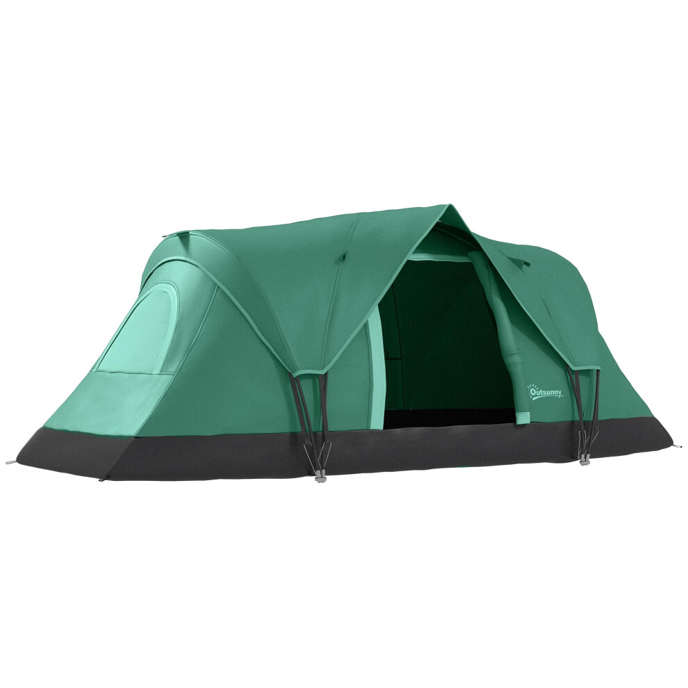 Outsunny 5-6 Man Camping Tent Tunnel Tent Uv Protection 3000Mm Water