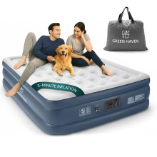 Green Haven King Size Air Bed with Built-in Electric Pump –