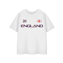 Show Me The Merch England 26 Kids White Graphic Tee | Short Sleeve