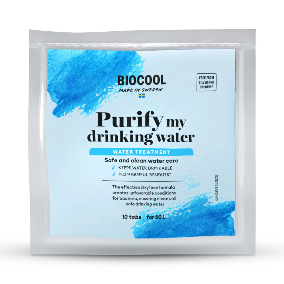 Biocool Water Purification Tablets â 10 Tabs Treats 50 Litres â-image-OPC-PVYSVYW-NEW