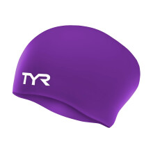 TYR Unisex Adult long hair silicone swim cap Long Hair Silicone Swim