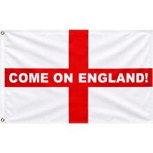 Toyland 5ft X 3ft (150cm X 91cm) St George’s Cross Red & White “Come
