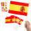 10pcs Mini Spain Flags on Sticks & 2pcs Tattoos, Small Spainish Flag 1