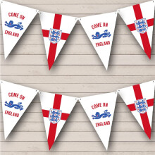 Come On England English Football Badge Flag Personalised Any Text
