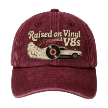 Distressed Cotton Baseball Cap For Men Women Adjustable Motorcycle Hat Burgundy