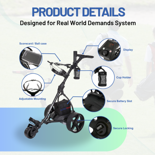 Ultramax Golf Trolley with Lithium 27 Hole Battery 1