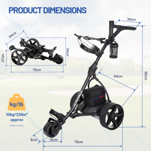 Ultramax Golf Trolley with Lithium 27 Hole Battery 2