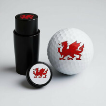 TRUE HEALTH Golf Ball Stamp, Welsh Dragon – Personalised Golf Ball