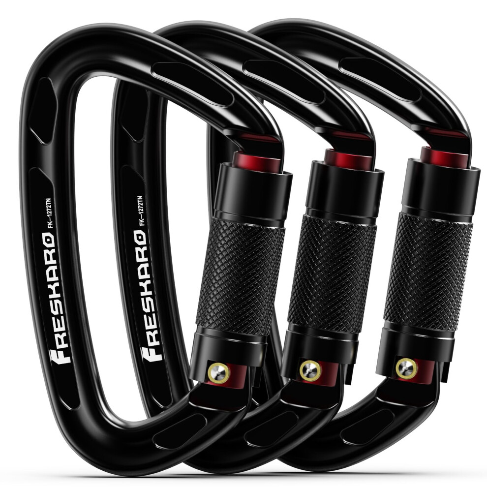 Photos - Climbing Gear 3pack Locking Climbing Carabiners-UIAA CE Certified 25kN Auto Locking