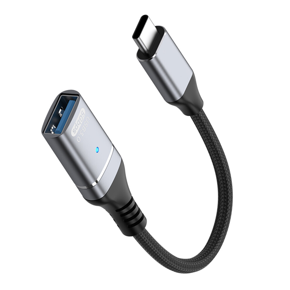 Otg Adapter Cord Usb C To Usb3.0 Charging Cable 5V3a And Data Synchronization Grey 7695001247931