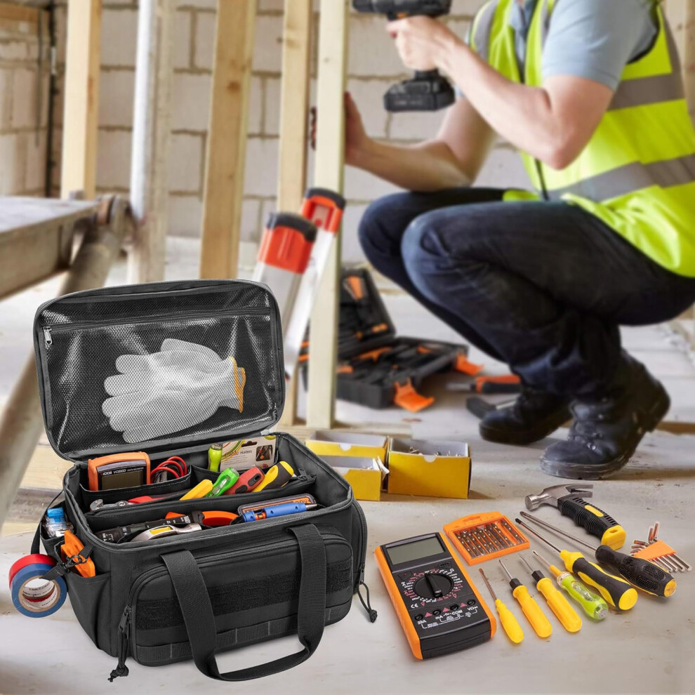 Heavy Load Work Bag Multiple Compartment Tool Bag Dustproof For Job Sites 7754004769908