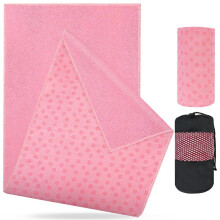 flintronic Yoga Towel, Yoga Mat Towel with Grip Silicone Dots,