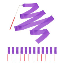sourcing map 12PCS Purple Dance Ribbon, Gymnastics Ribbon Twirling