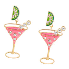 Unique Beverage Shaped Earrings Delicate Pearls Ideal For Special Event 3