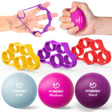 FitBeast Grip Strength Trainer, Finger Stretcher & Stress Balls for
