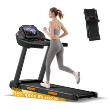 Folding Treadmill with 16% Incline, 4-in-1 Foldable Treadmill 12KM/H for Home, 3HP Running Jogging Machine, 180KG Capacity Quiet Electric Machine for