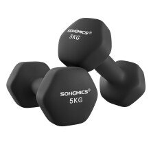 SONGMICS Set of 2 Dumbbells Weight Training Home Office Gym 2 x 5kg
