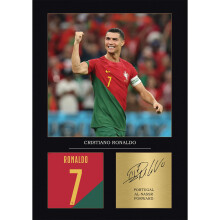 Legends Gallery Cristiano Ronaldo Gift Portugal National Team Signed A4 Print Display Ronaldo Gifts For Boys Digitally Reproduced Signature Ronaldo G