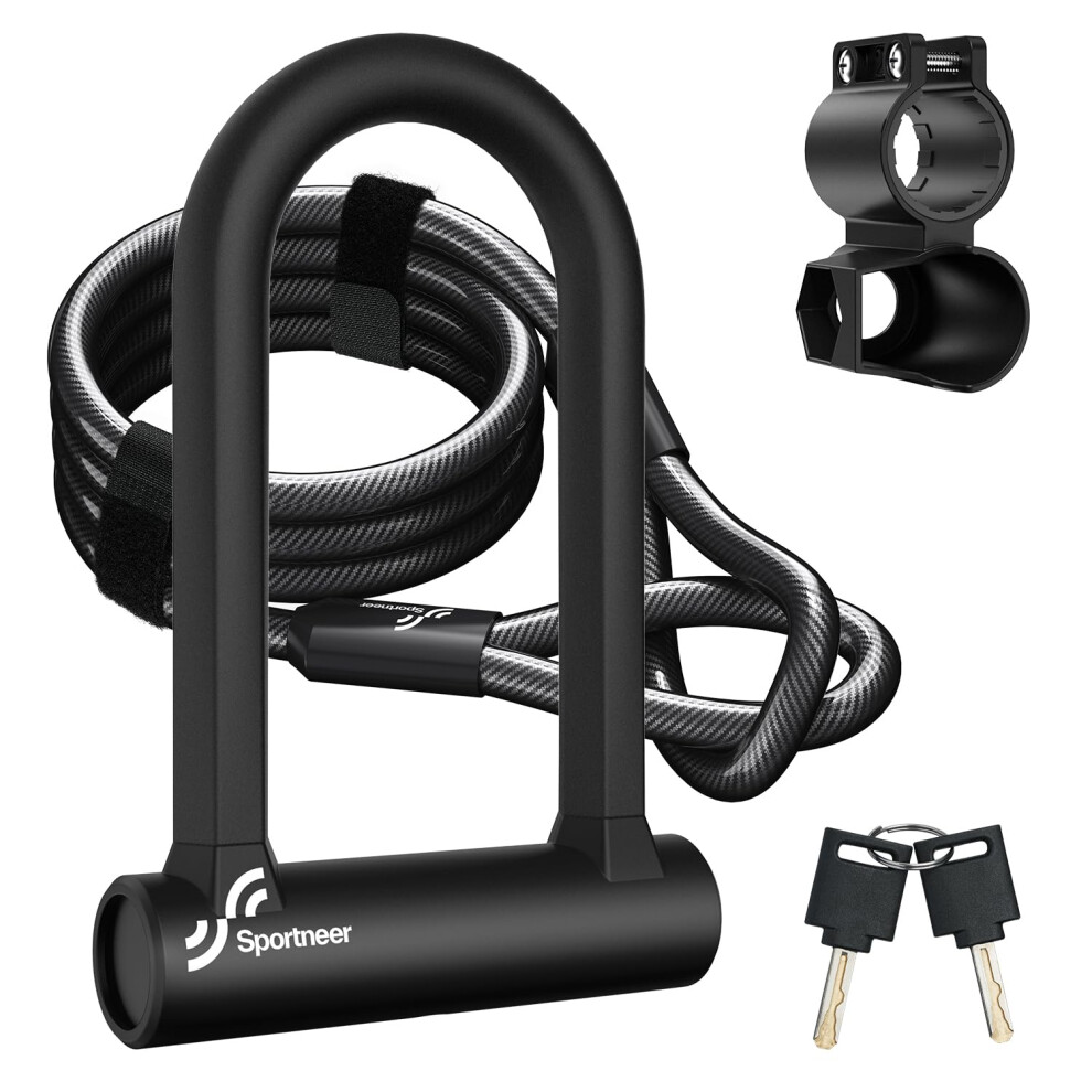 Sportneer Bike Lock: 17Mm Heavy Duty Bike D Lock With 5Ft/1.2M High 5001860155041