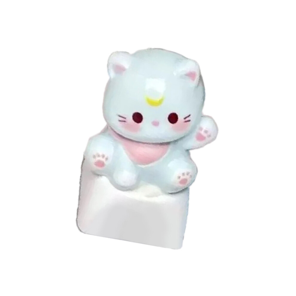 3D Keycap Crosses Axises Mechanical Keyboards Cartoon Cats Head Customizeds Keycap Blue 7695001246811