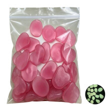 Fluorescent Stone Glowing Pebbles Suitable For Poolside And Aquarium Decoration Pink