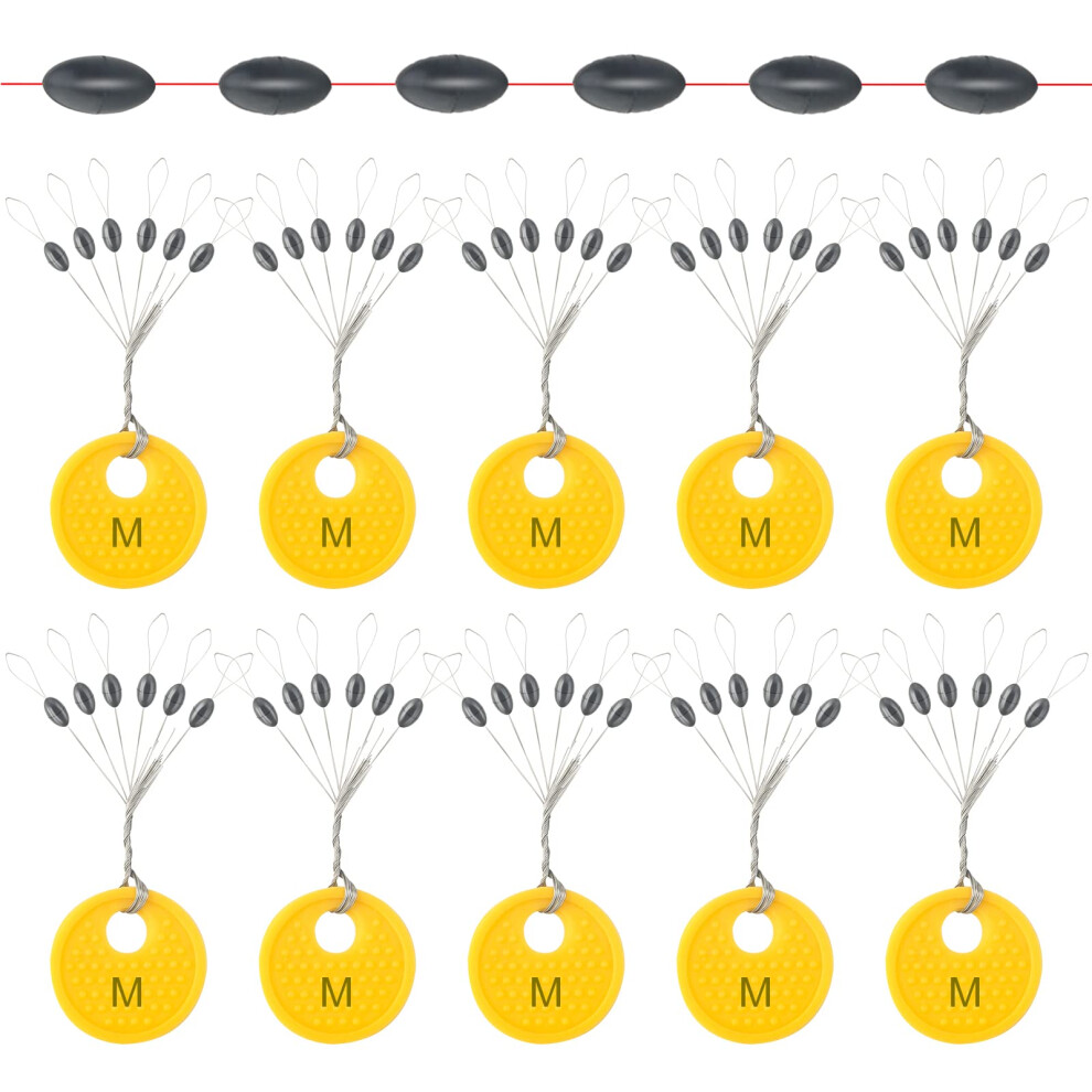 Photos - Float Realure 60 Pcs Fishing  Stops, 6 in 1 Rubber  Stops, Oval