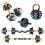 Strongway Adjustable 6 in 1 Dumbbell Straight and Curl Barbell 1